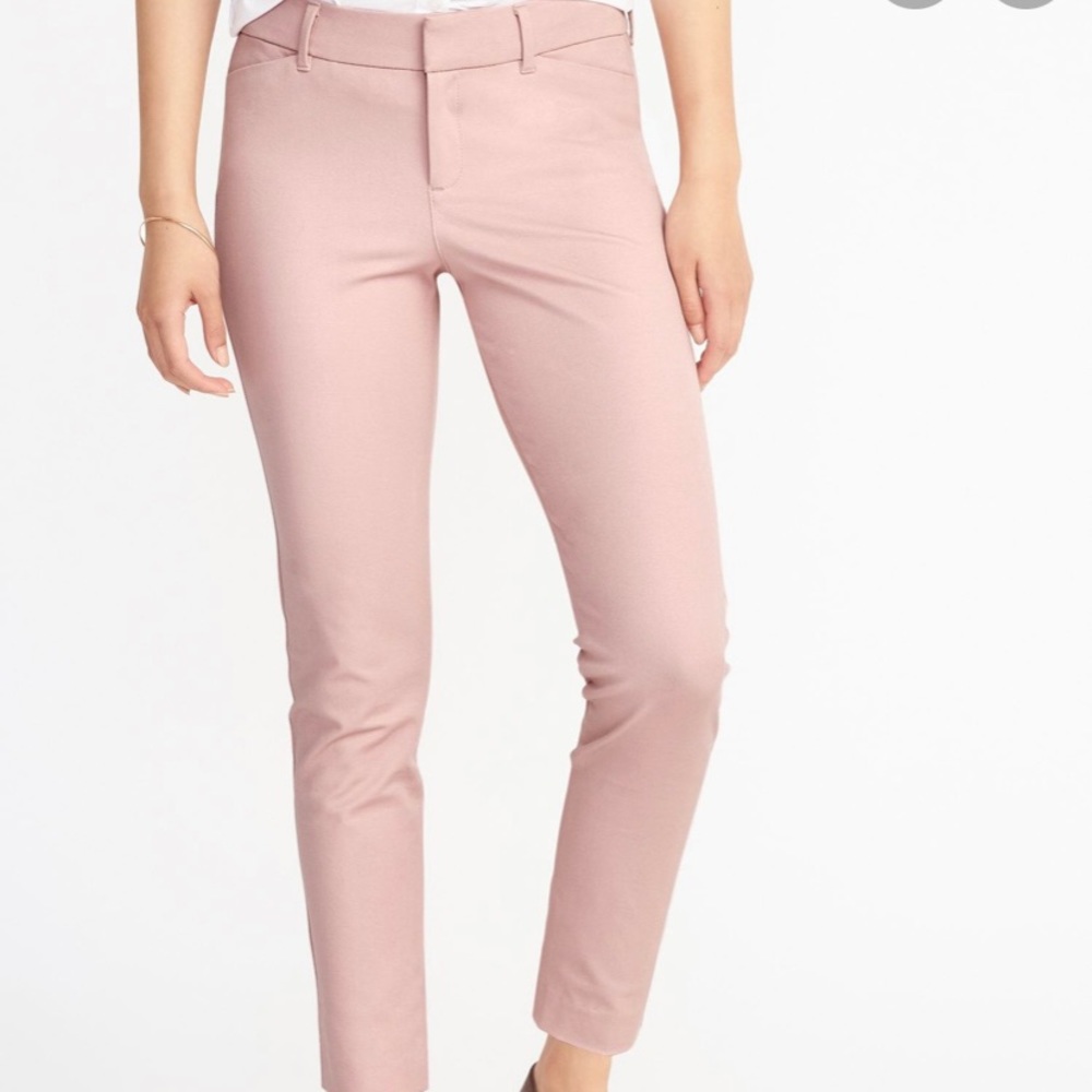 Old Navy Light Pink Mid-Rose Pixie Ankle Pants